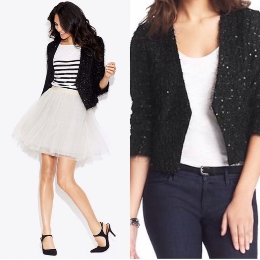 NWT Loft Textured Sequin Blazer